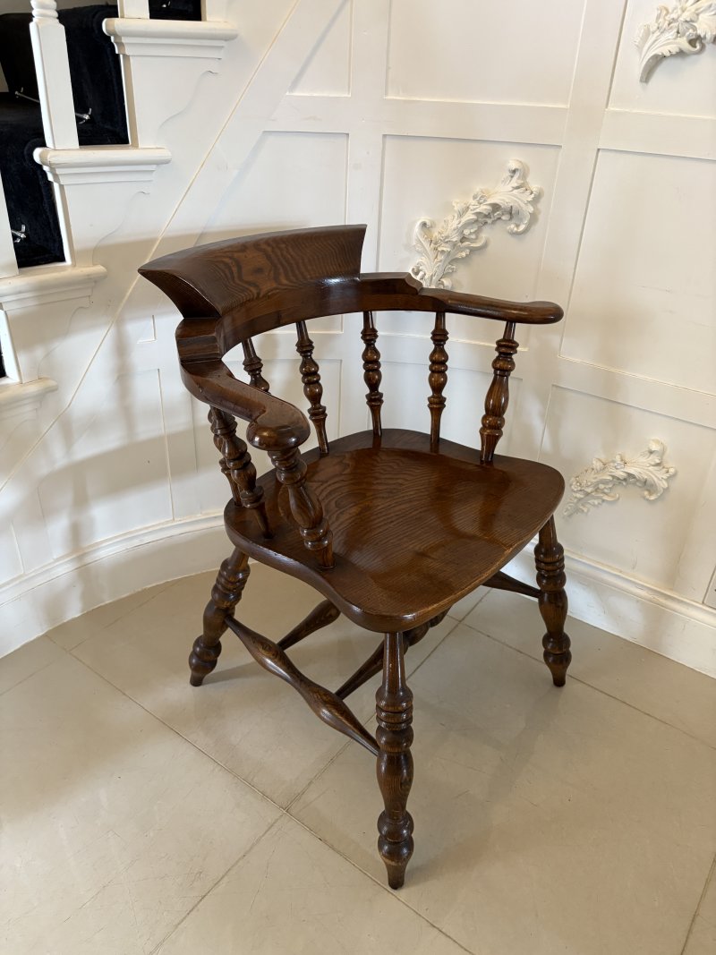 Fantastic Quality Large Pair Of Antique Victorian Smokers Bow Armchairs - Image 5